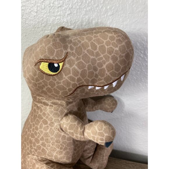 Jurassic World T-Rex Dinosaur Plush Toy Universal Studios Brown Stuffed Animal - Picture 8 of 10